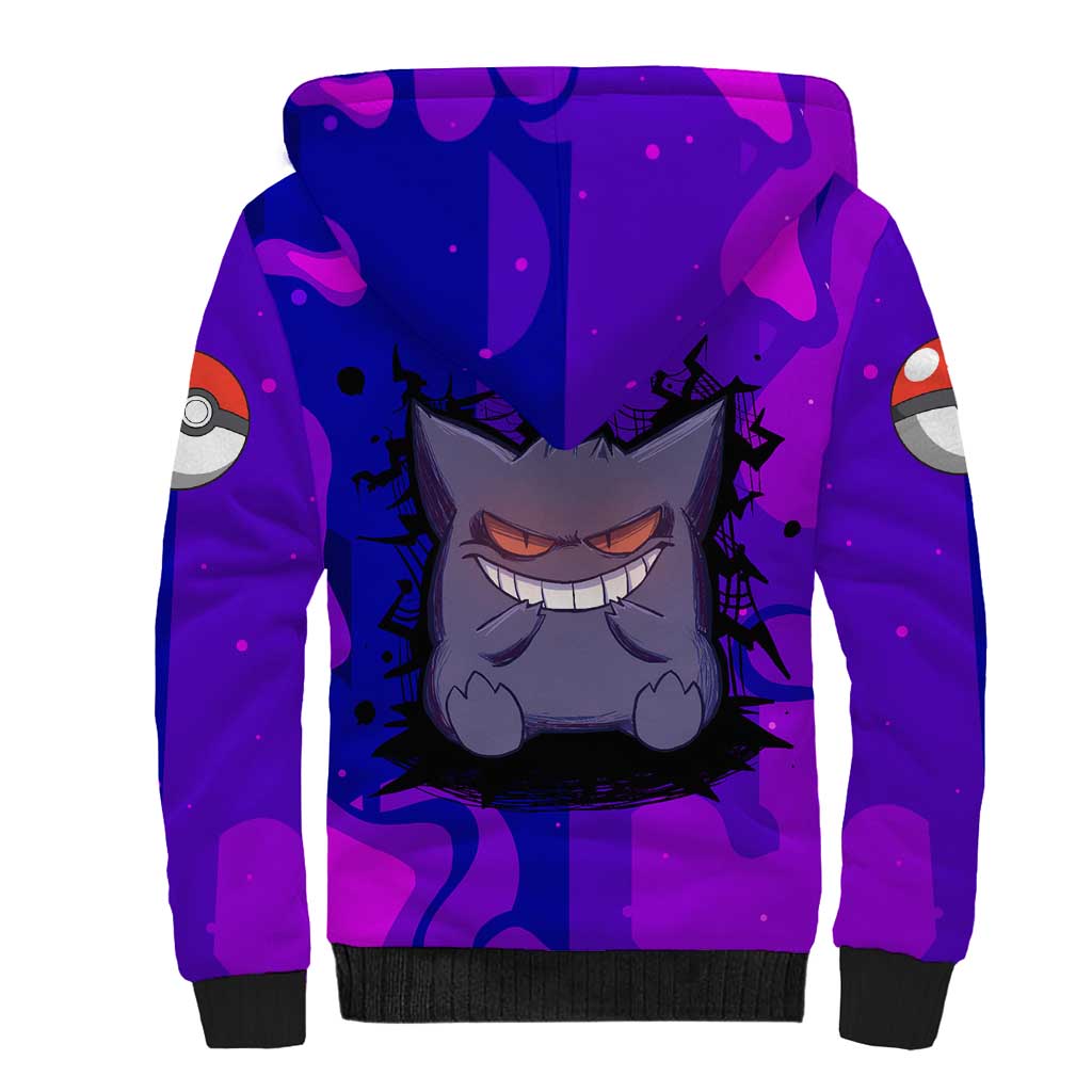 Gengar - Poke Sherpa Hoodie Anime Style