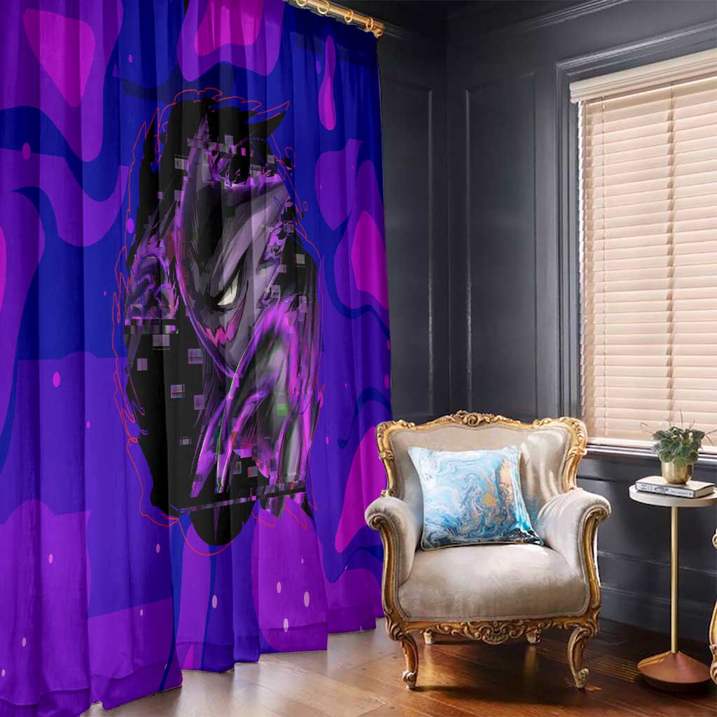 Gengar - Poke Window Curtain Anime Style