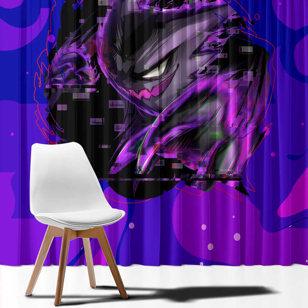 Gengar - Poke Window Curtain Anime Style