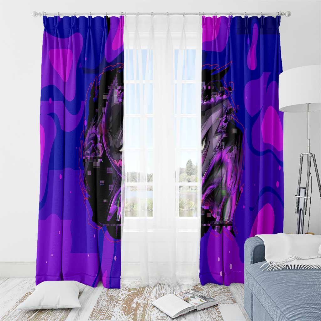 Gengar - Poke Window Curtain Anime Style