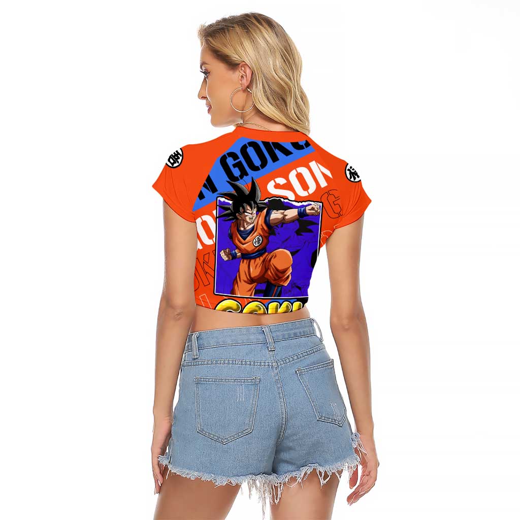 Kakarot Son Goku - Dragon Ball Z Raglan Cropped T Shirt Anime Style