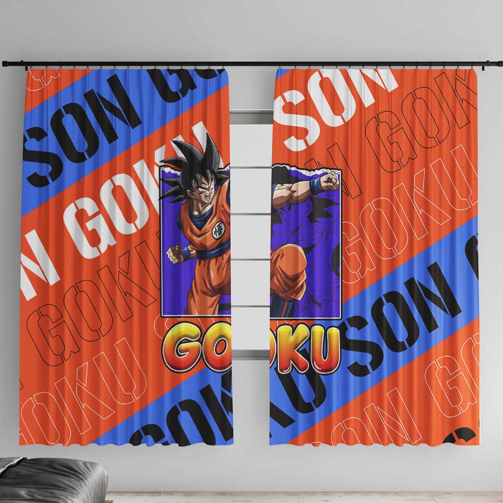 Kakarot Son Goku - Dragon Ball Z Window Curtain Anime Style