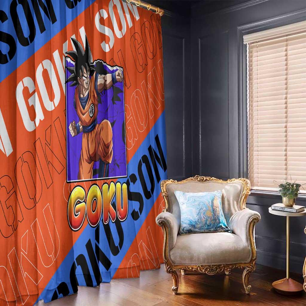 Kakarot Son Goku - Dragon Ball Z Window Curtain Anime Style