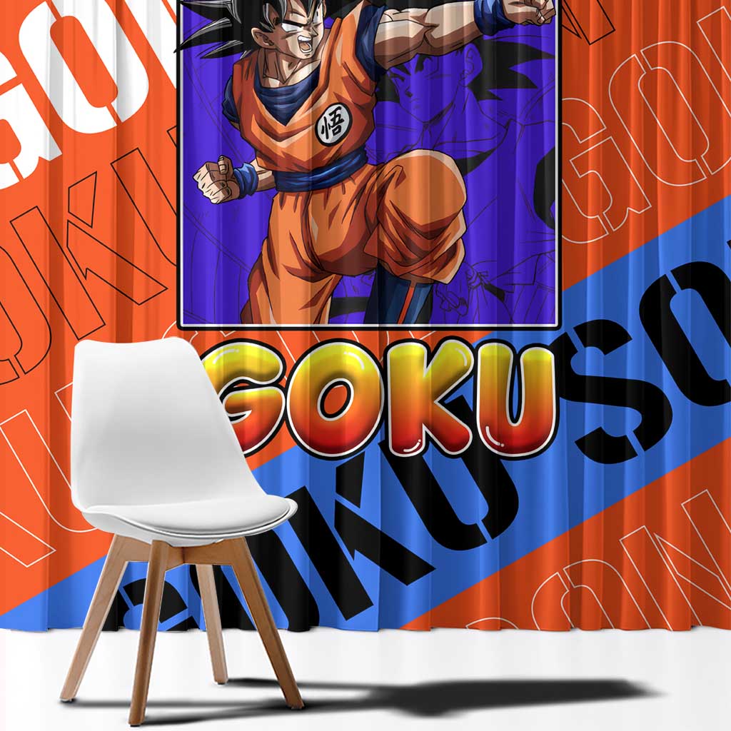 Kakarot Son Goku - Dragon Ball Z Window Curtain Anime Style