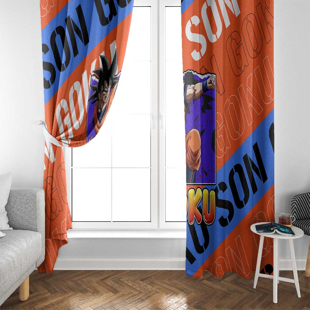 Kakarot Son Goku - Dragon Ball Z Window Curtain Anime Style