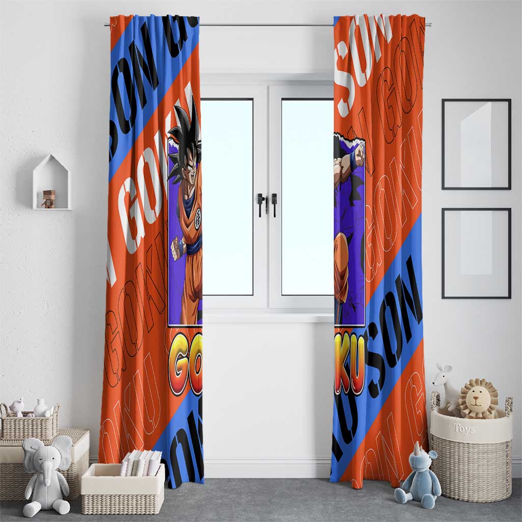 Kakarot Son Goku - Dragon Ball Z Window Curtain Anime Style