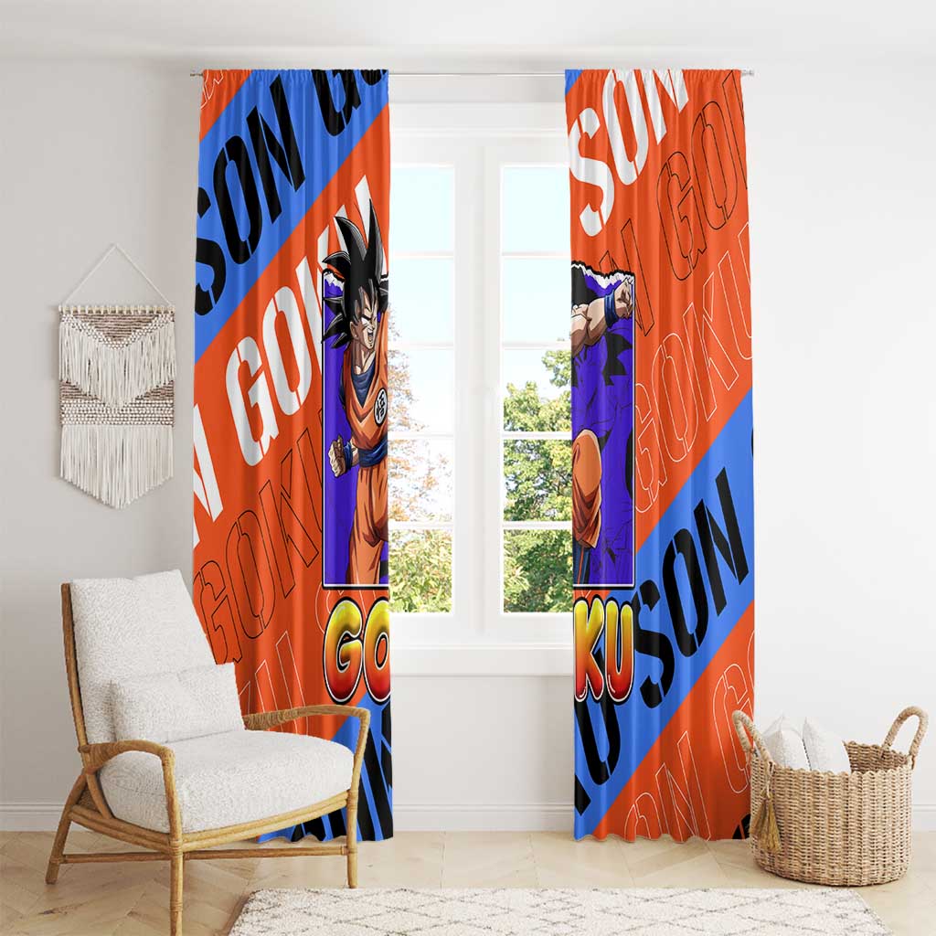 Kakarot Son Goku - Dragon Ball Z Window Curtain Anime Style