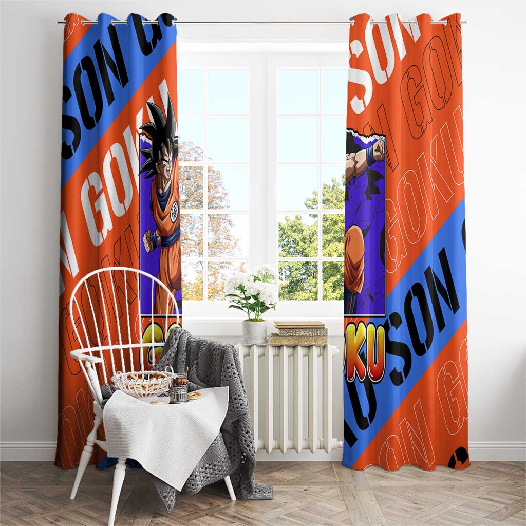 Kakarot Son Goku - Dragon Ball Z Window Curtain Anime Style