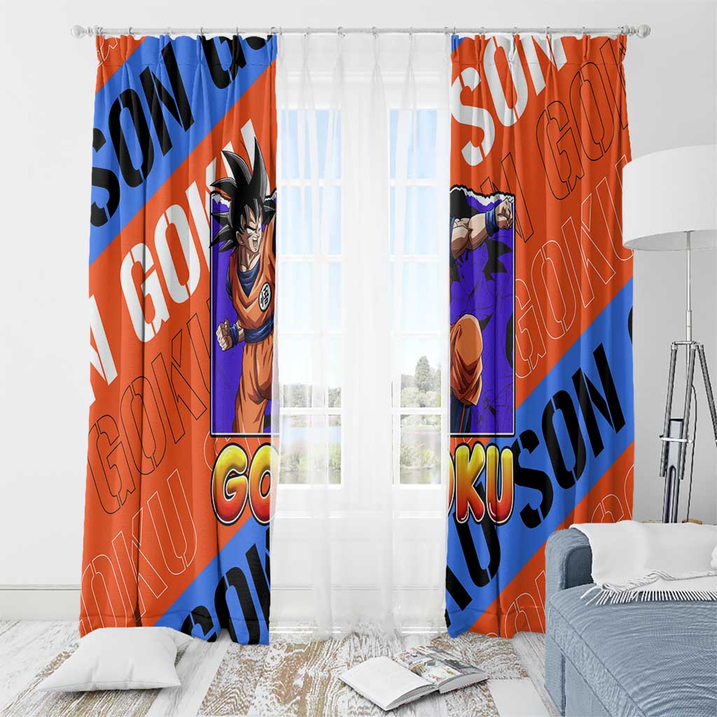 Kakarot Son Goku - Dragon Ball Z Window Curtain Anime Style