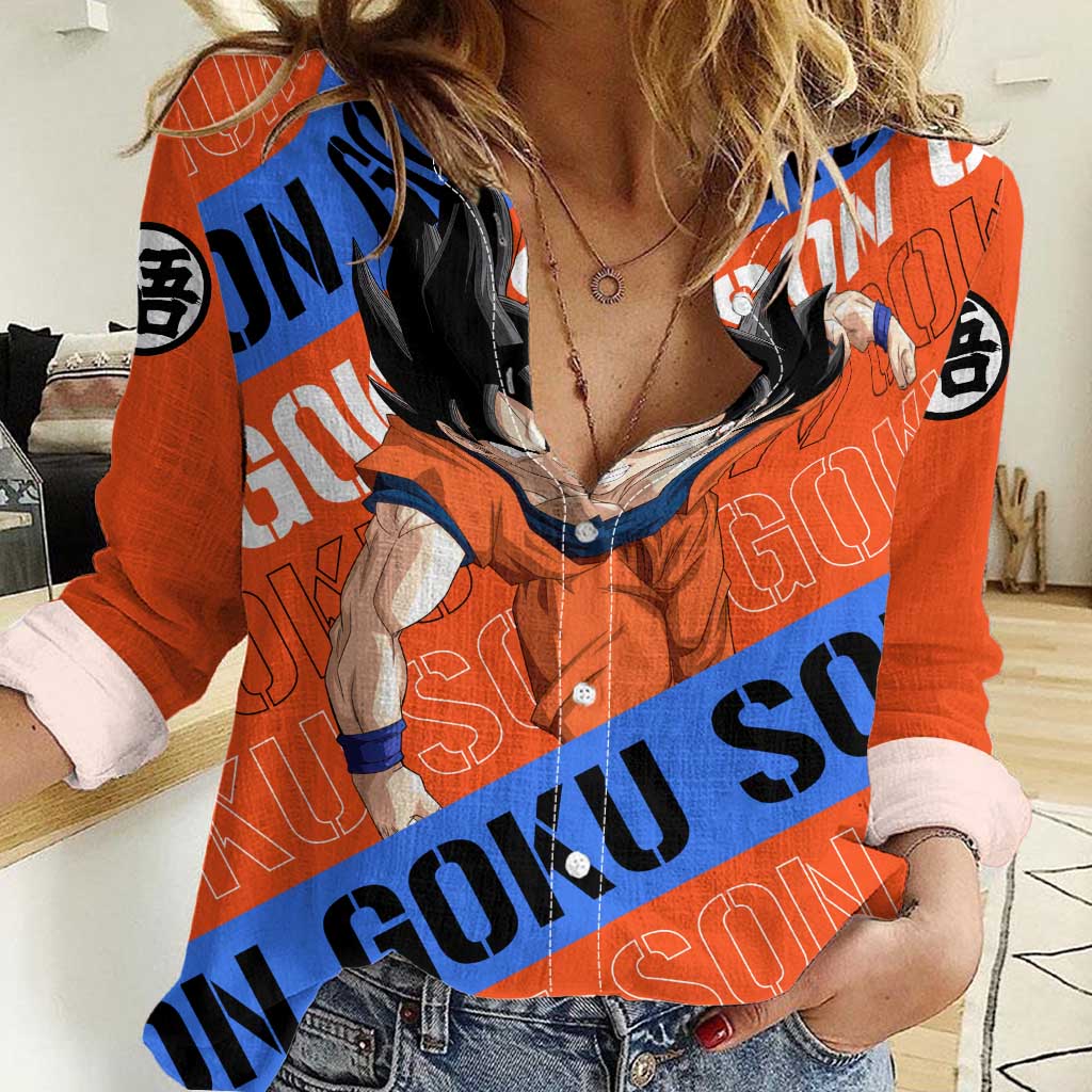 Kakarot Son Goku - Dragon Ball Z Women Casual Shirt Anime Style
