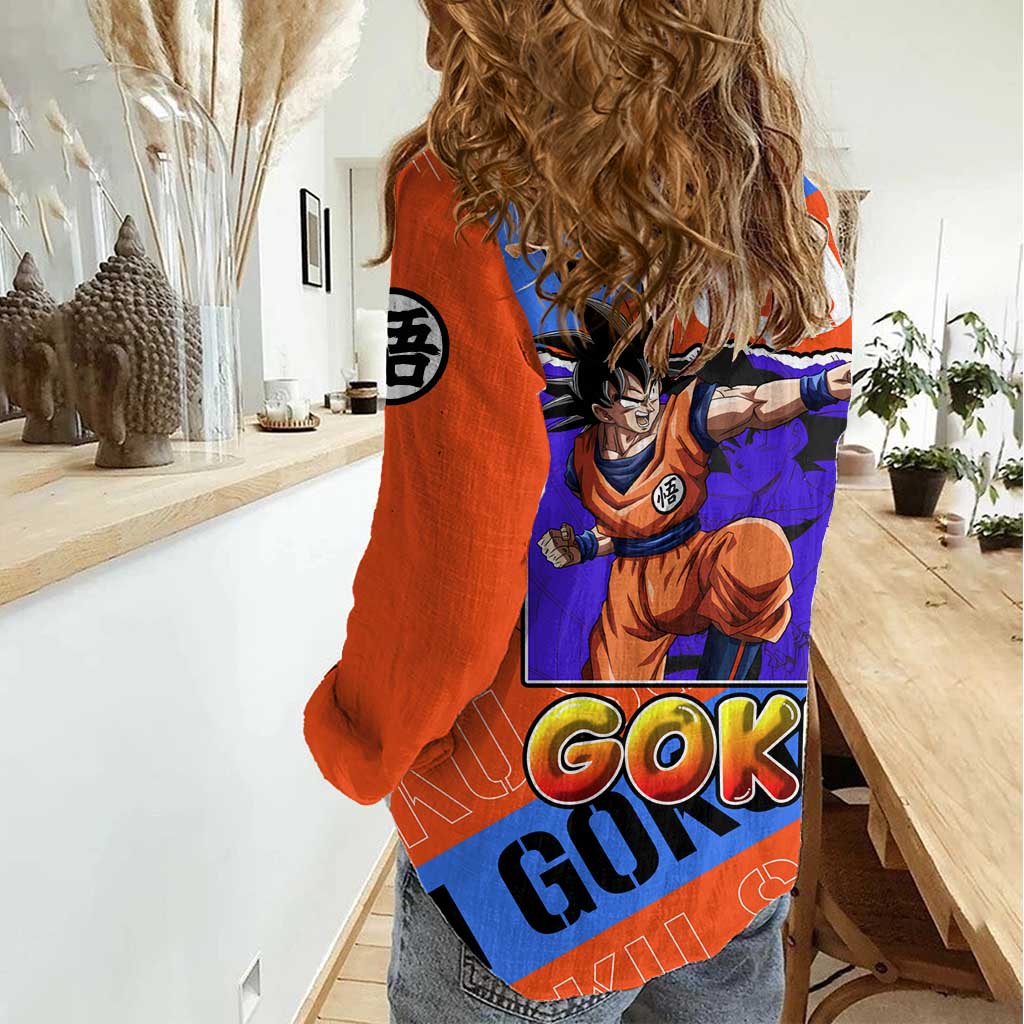 Kakarot Son Goku - Dragon Ball Z Women Casual Shirt Anime Style