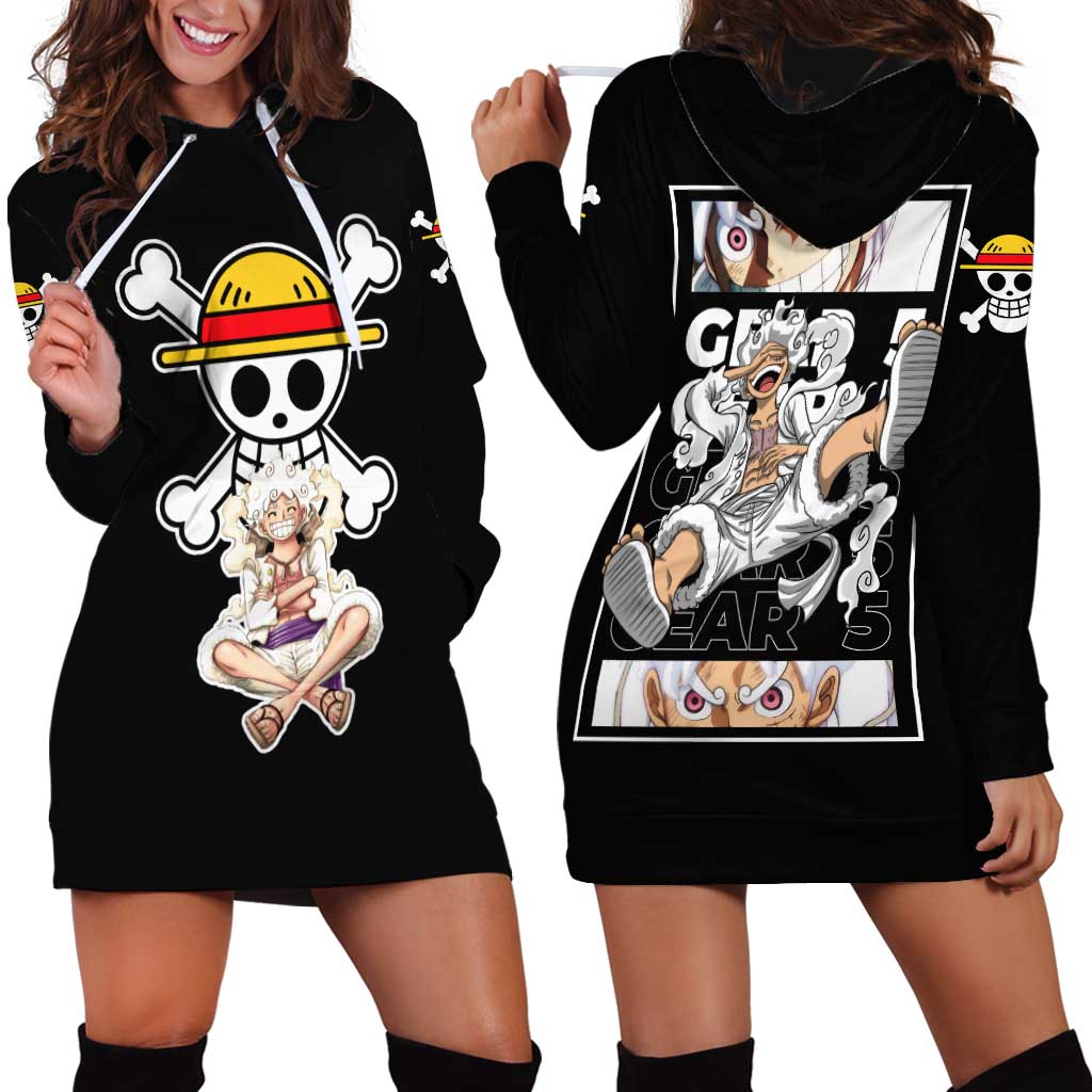 Nika Gear 5th Luffy - One Piece Hoodie Dress Anime Style