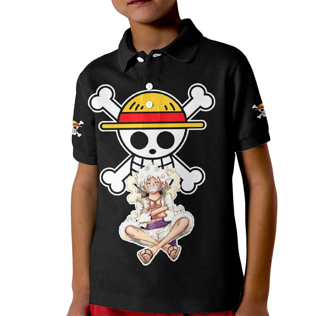 Nika Gear 5th Luffy - One Piece Kid Polo Shirt Anime Style