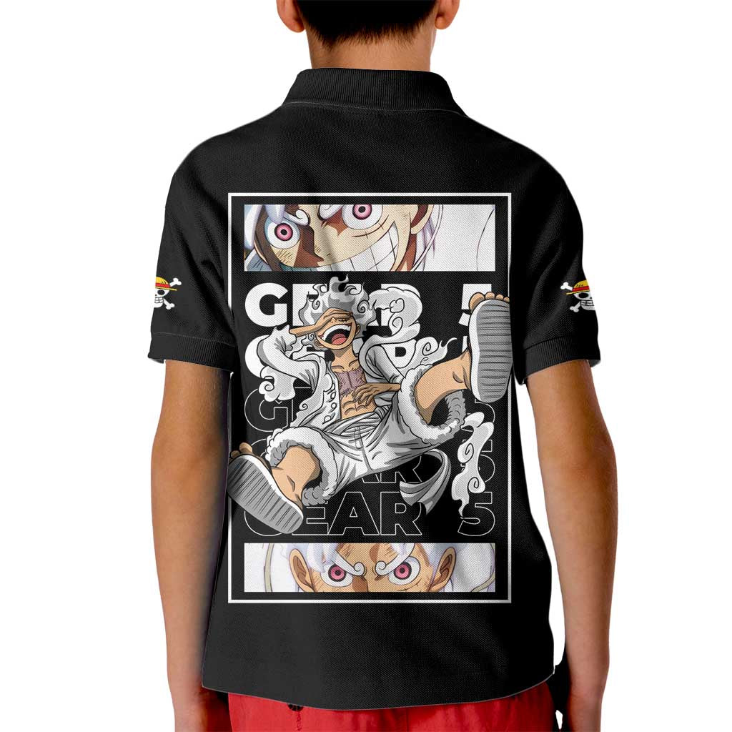 Nika Gear 5th Luffy - One Piece Kid Polo Shirt Anime Style