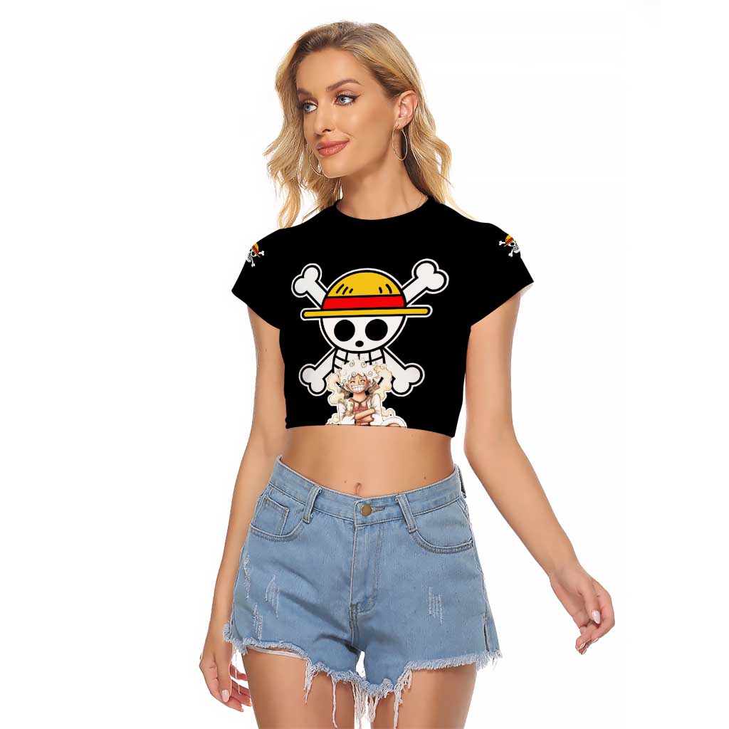 Nika Gear 5th Luffy - One Piece Raglan Cropped T Shirt Anime Style
