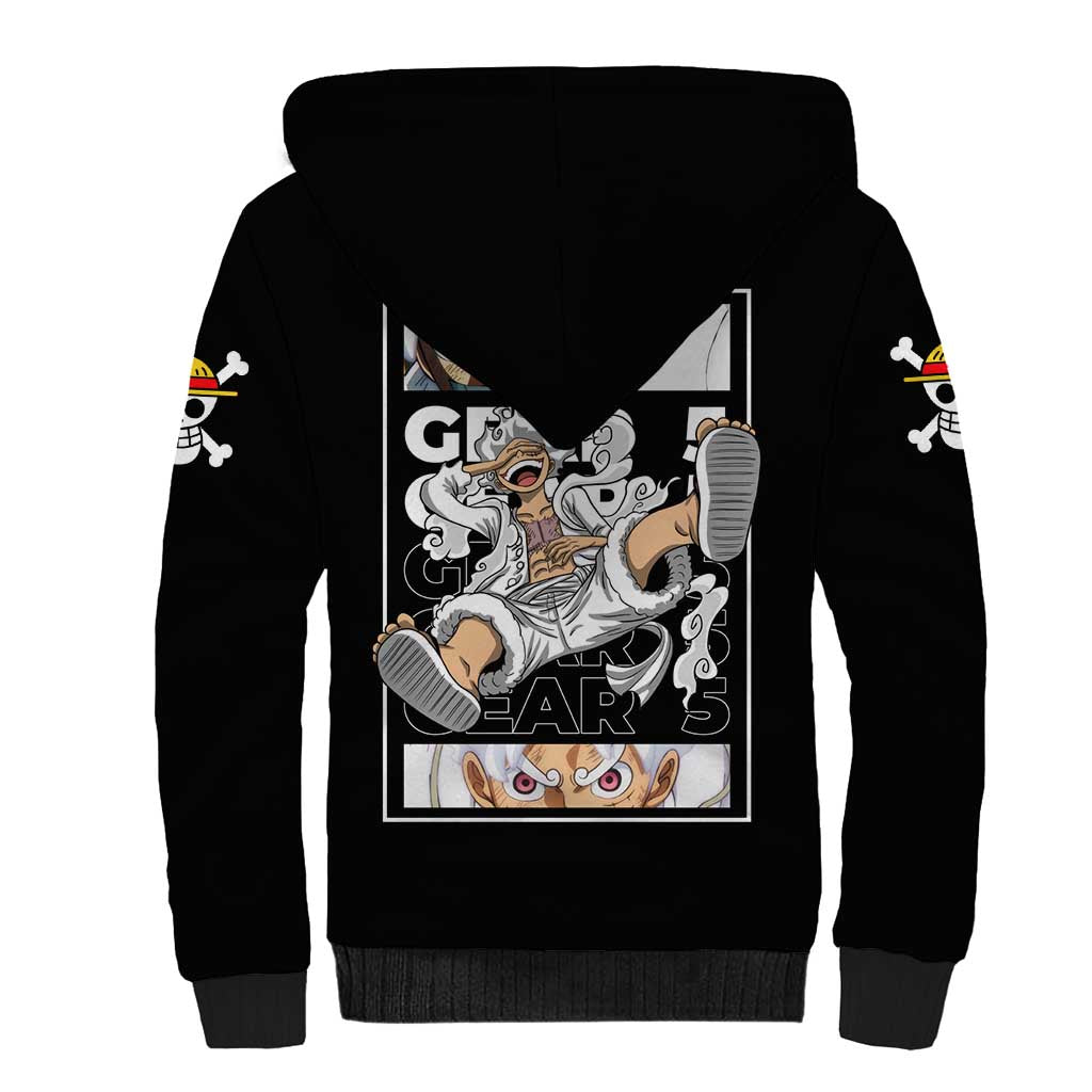 Nika Gear 5th Luffy - One Piece Sherpa Hoodie Anime Style