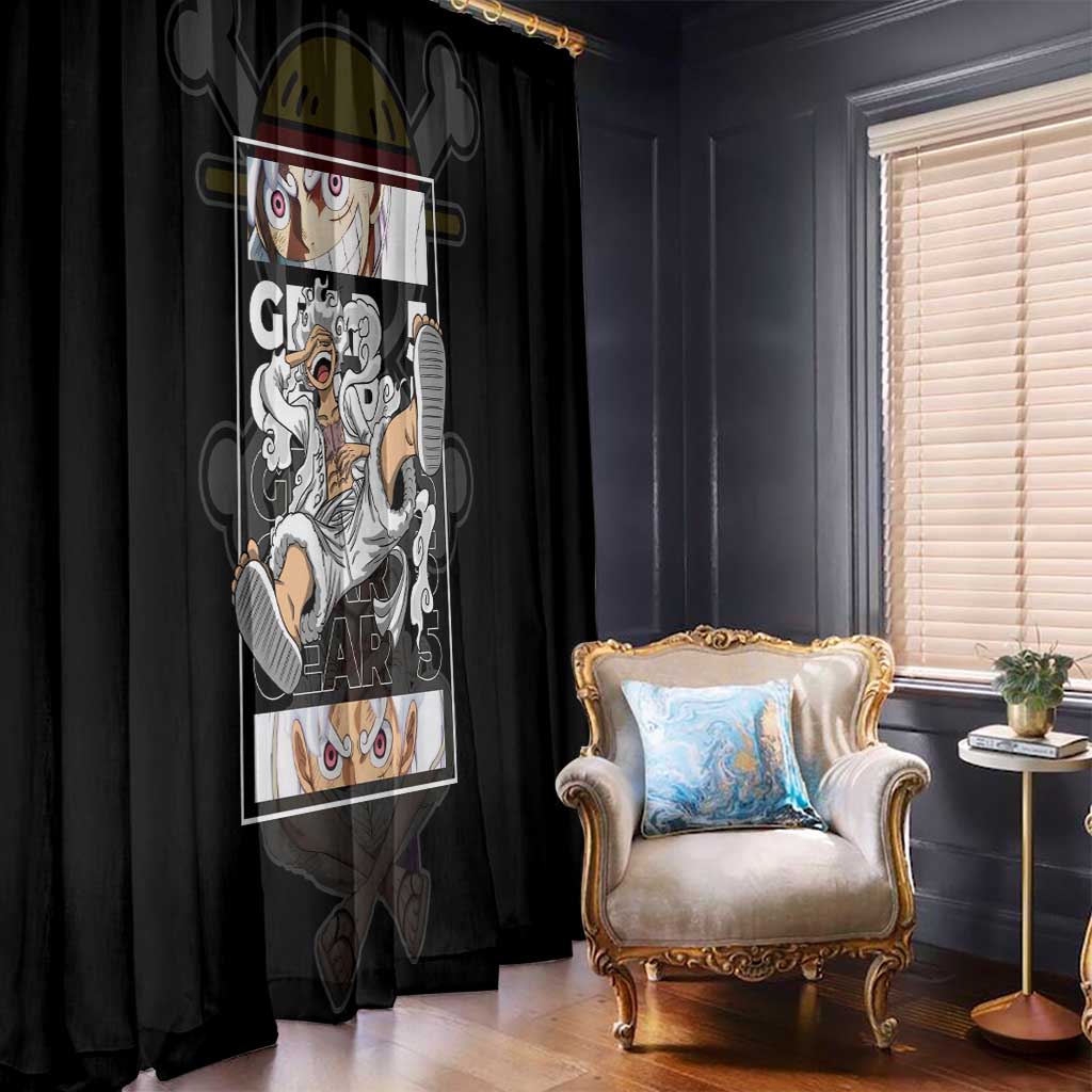 Nika Gear 5th Luffy - One Piece Window Curtain Anime Style