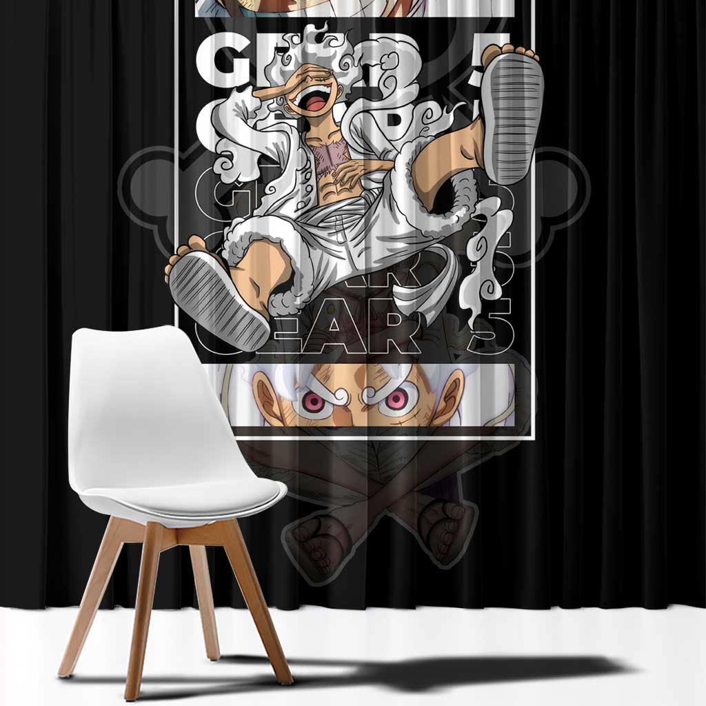Nika Gear 5th Luffy - One Piece Window Curtain Anime Style