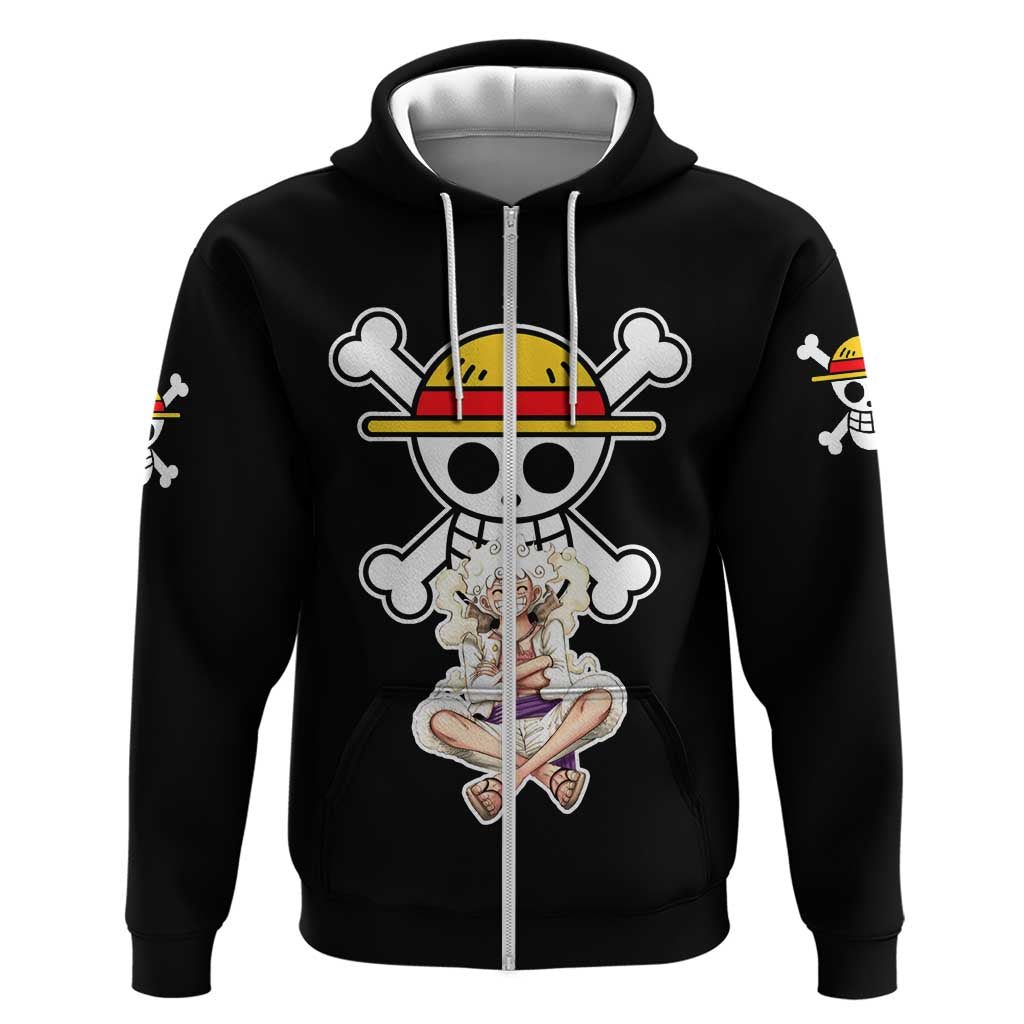 Nika Gear 5th Luffy - One Piece Zip Hoodie Anime Style