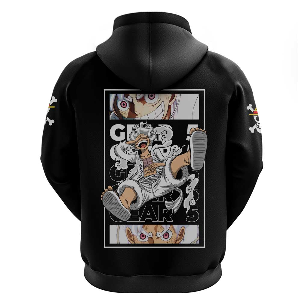 Nika Gear 5th Luffy - One Piece Zip Hoodie Anime Style