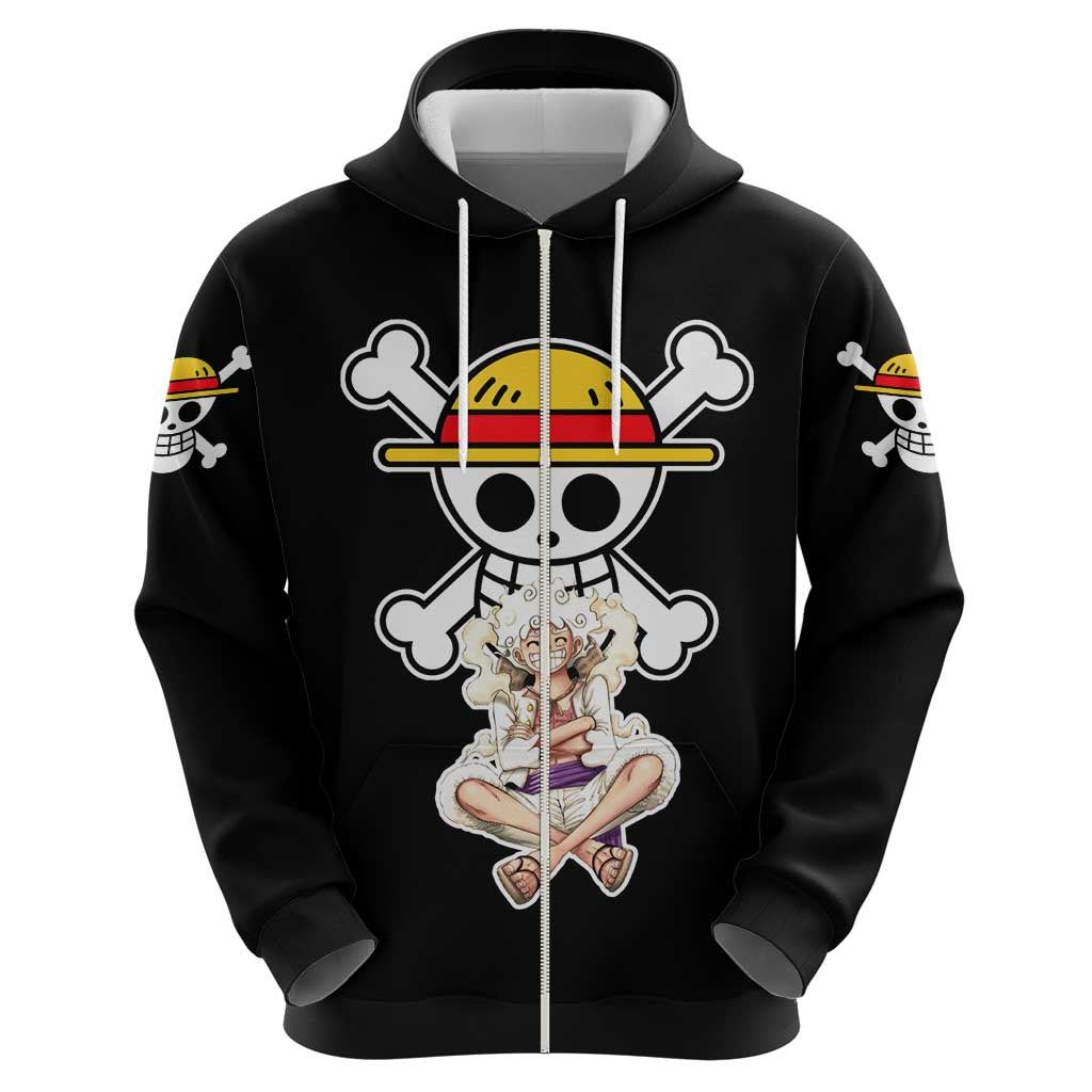 Nika Gear 5th Luffy - One Piece Zip Hoodie Anime Style