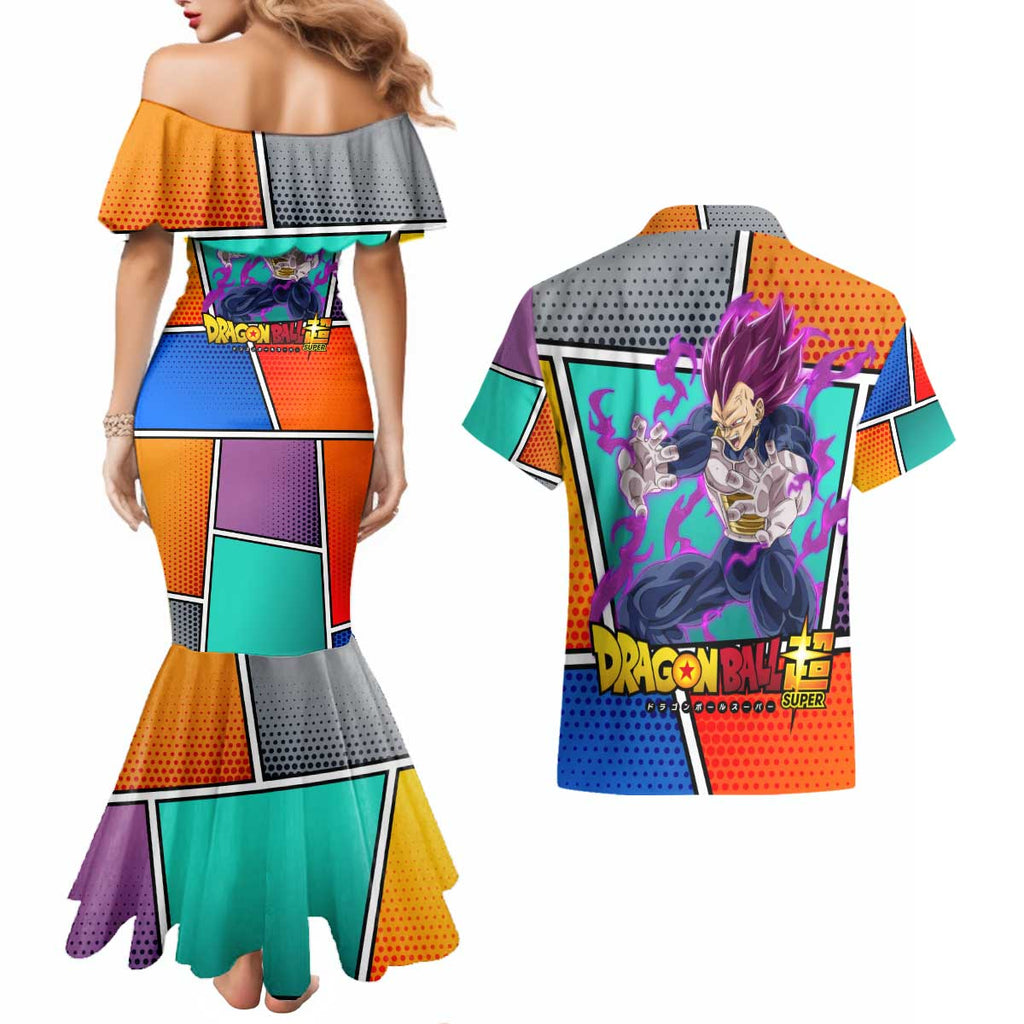 - Dragon Ball Couples Matching Mermaid Dress and Hawaiian Shirt Anime Style