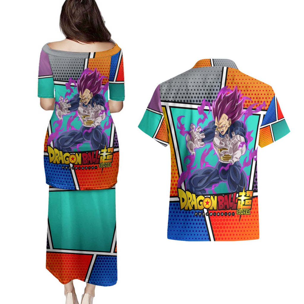 - Dragon Ball Couples Matching Puletasi and Hawaiian Shirt Anime Style