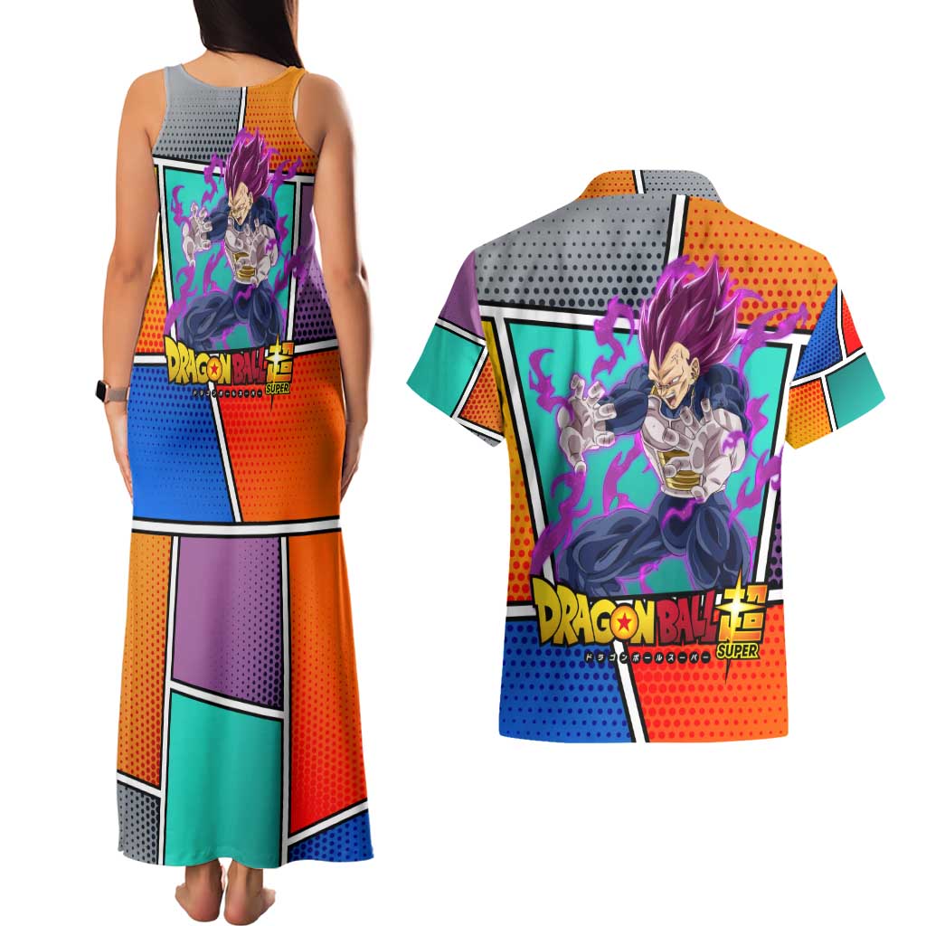 - Dragon Ball Couples Matching Tank Maxi Dress and Hawaiian Shirt Anime Style