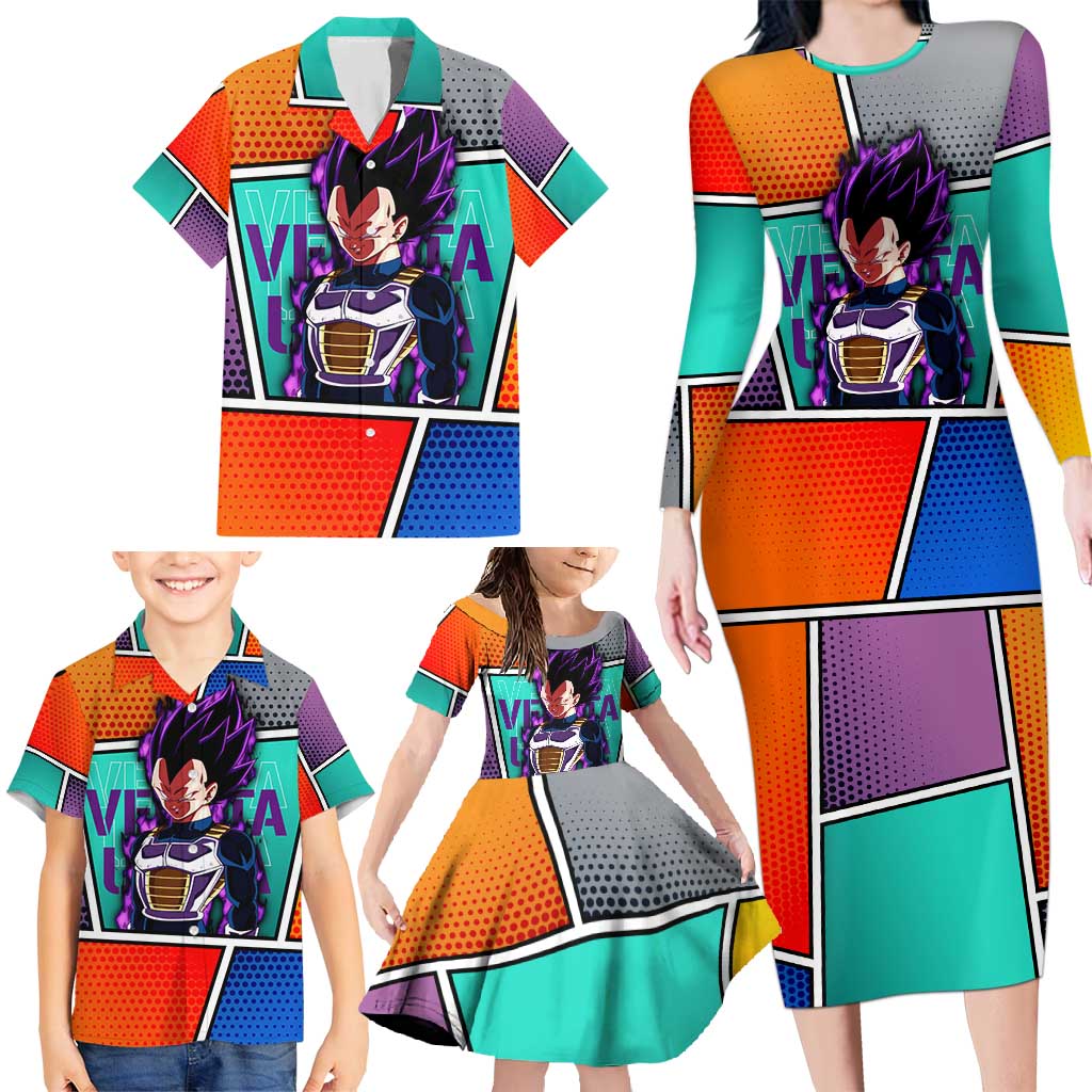 - Dragon Ball Family Matching Long Sleeve Bodycon Dress and Hawaiian Shirt Anime Style