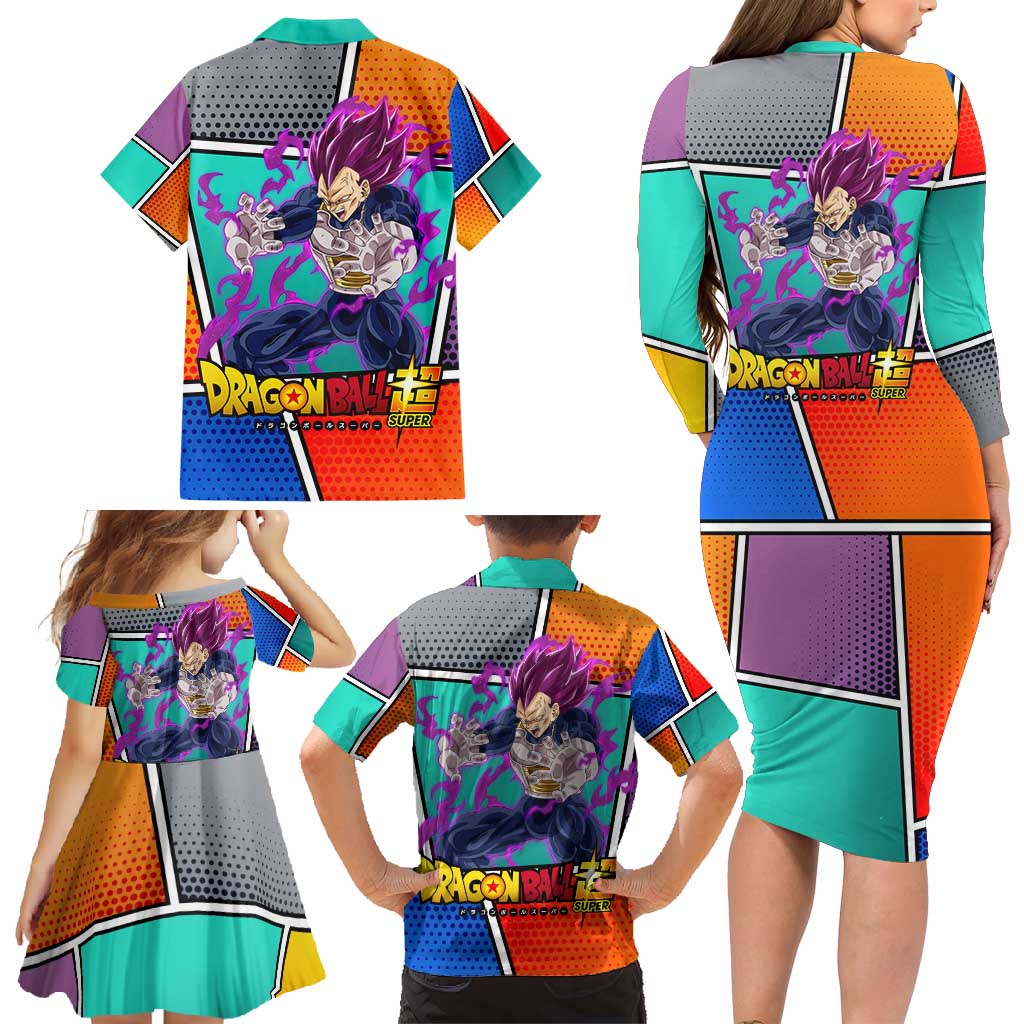 - Dragon Ball Family Matching Long Sleeve Bodycon Dress and Hawaiian Shirt Anime Style