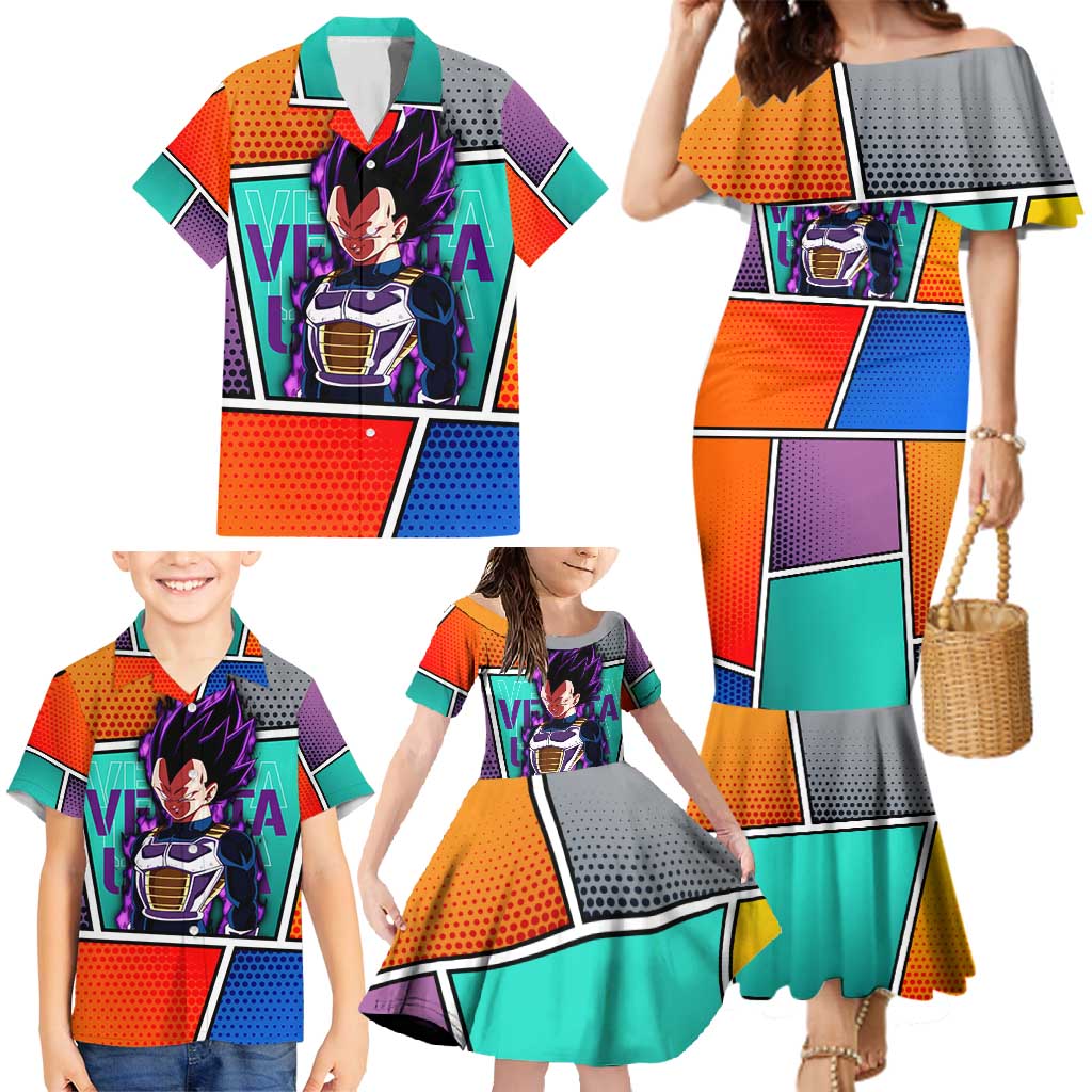 - Dragon Ball Family Matching Mermaid Dress and Hawaiian Shirt Anime Style