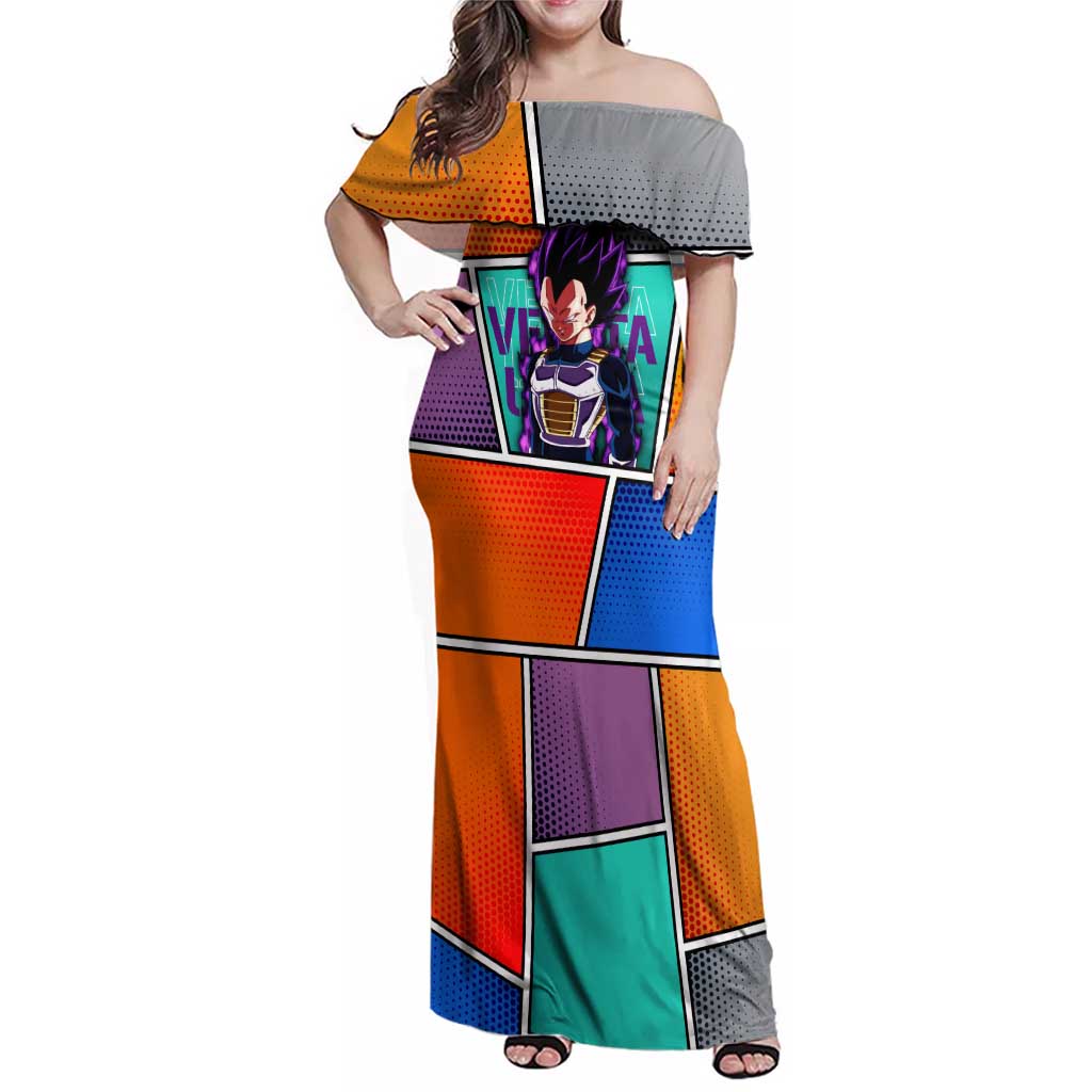 - Dragon Ball Family Matching Off Shoulder Maxi Dress and Hawaiian Shirt Anime Style
