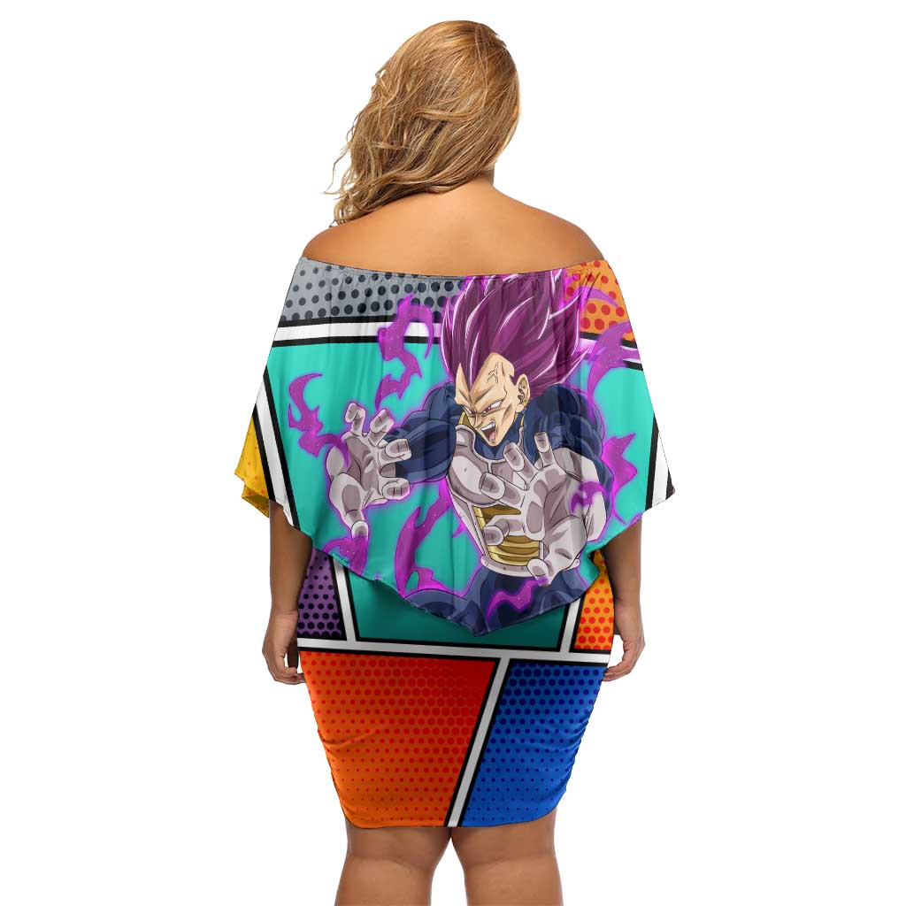 - Dragon Ball Family Matching Off Shoulder Short Dress and Hawaiian Shirt Anime Style