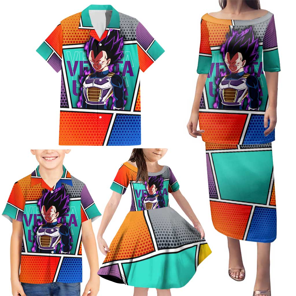 - Dragon Ball Family Matching Puletasi and Hawaiian Shirt Anime Style