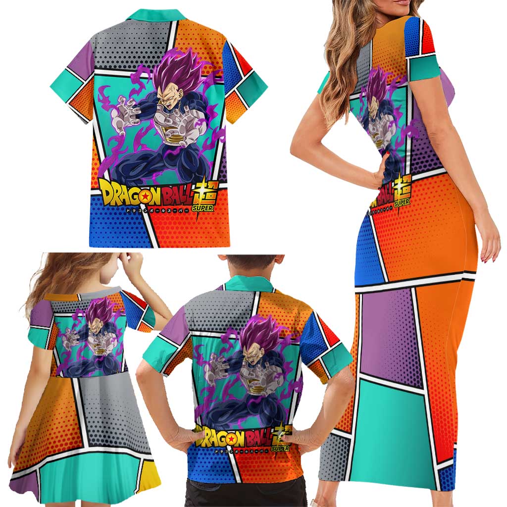 - Dragon Ball Family Matching Short Sleeve Bodycon Dress and Hawaiian Shirt Anime Style