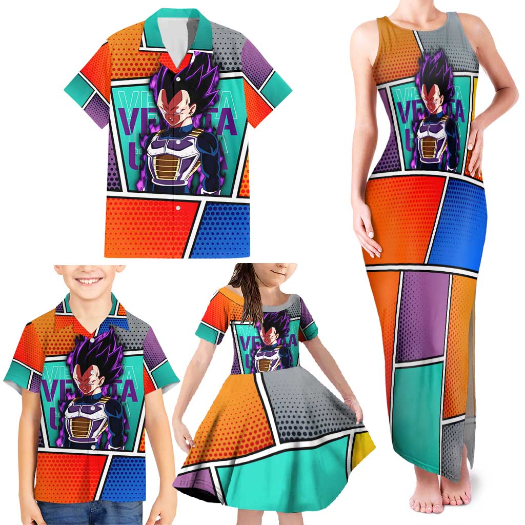 - Dragon Ball Family Matching Tank Maxi Dress and Hawaiian Shirt Anime Style