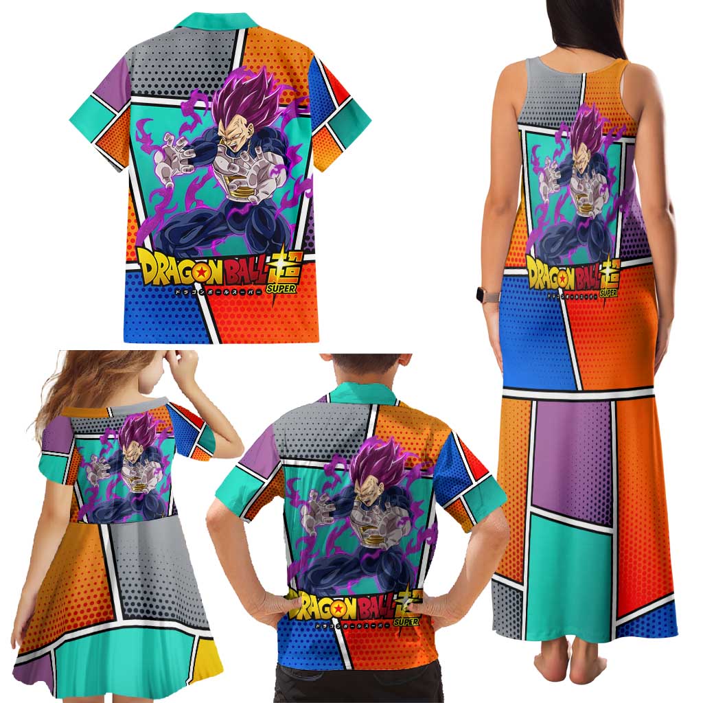- Dragon Ball Family Matching Tank Maxi Dress and Hawaiian Shirt Anime Style