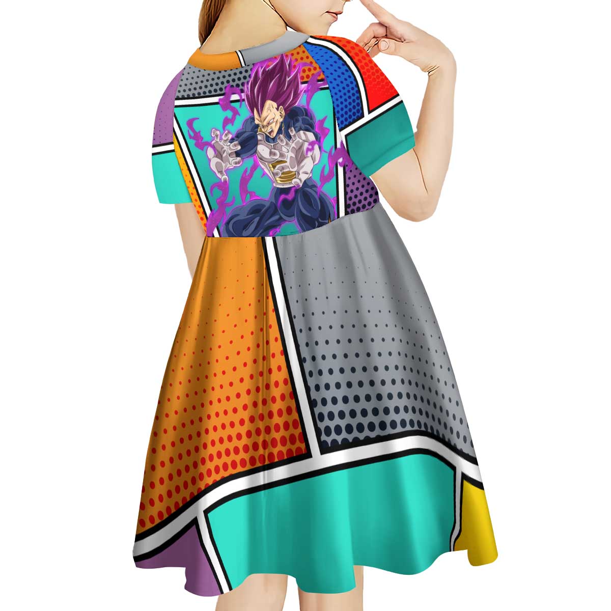 - Dragon Ball Kid Short Sleeve Dress Anime Style
