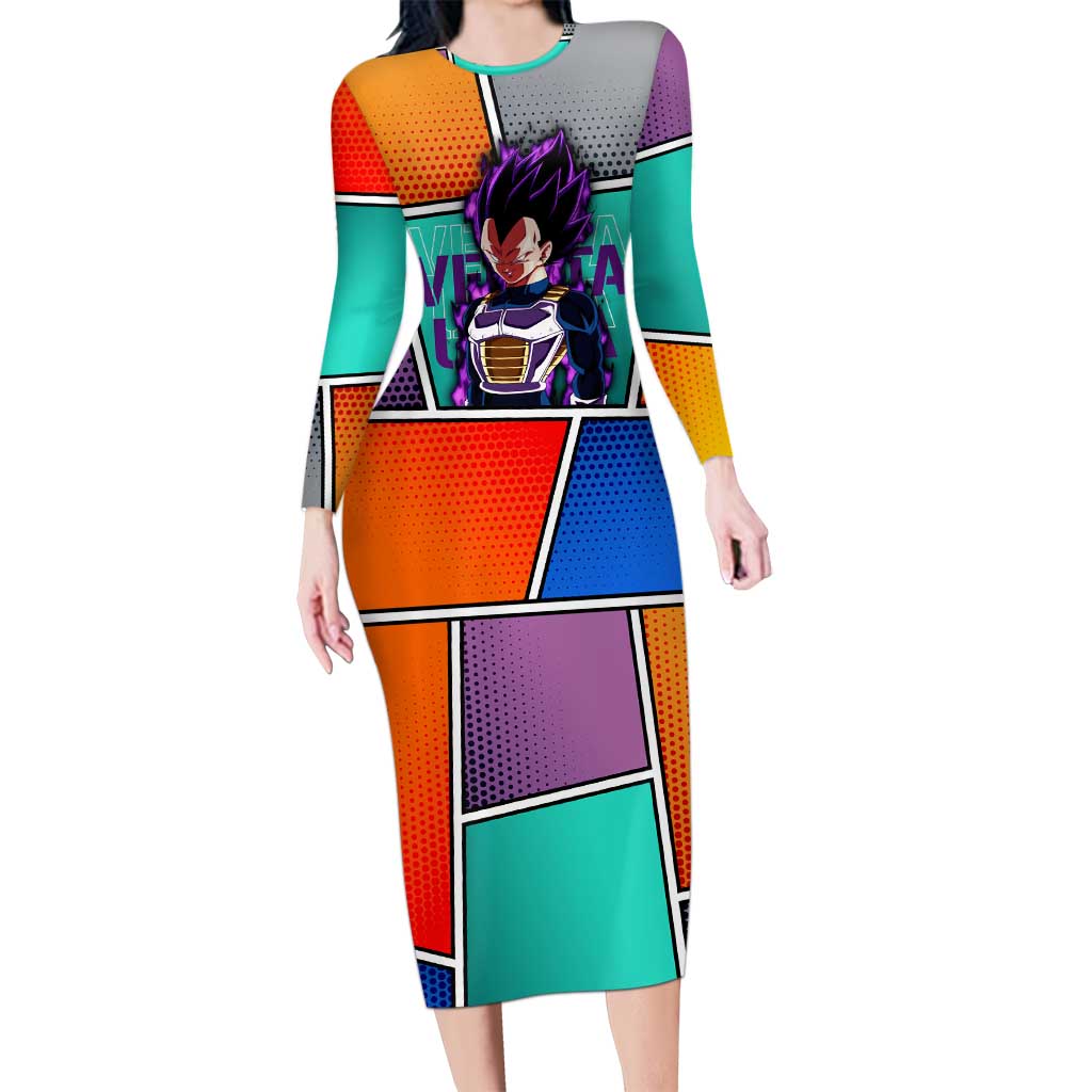 - Dragon Ball Long Sleeve Bodycon Dress Anime Style