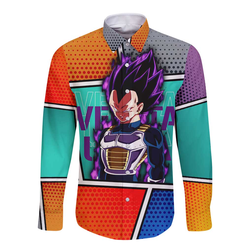 - Dragon Ball Long Sleeve Button Shirt Anime Style