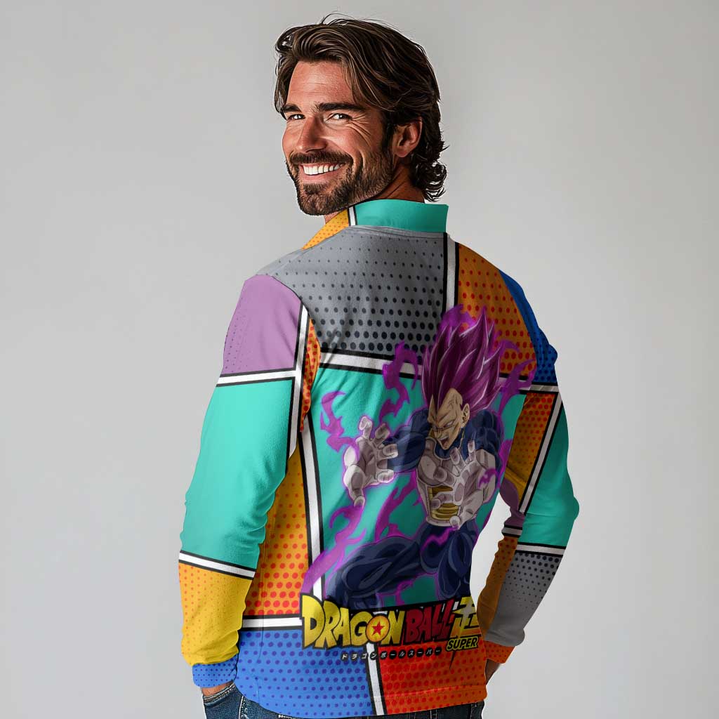 - Dragon Ball Long Sleeve Polo Shirt Anime Style