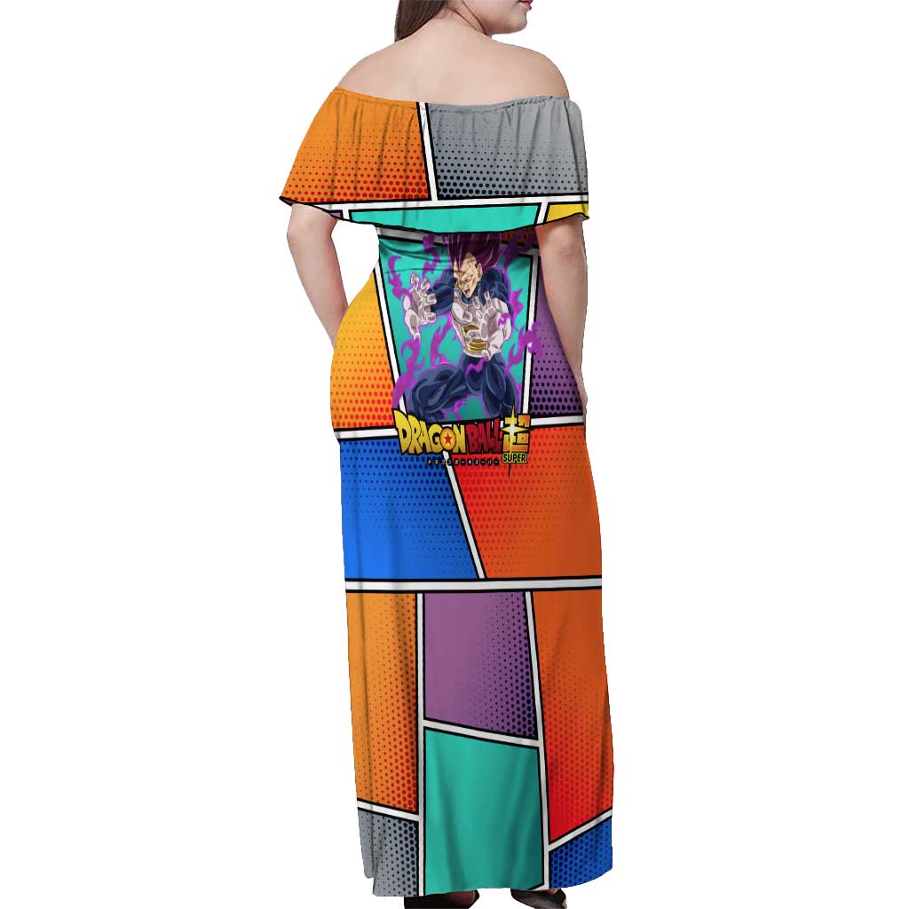 - Dragon Ball Off Shoulder Maxi Dress Anime Style