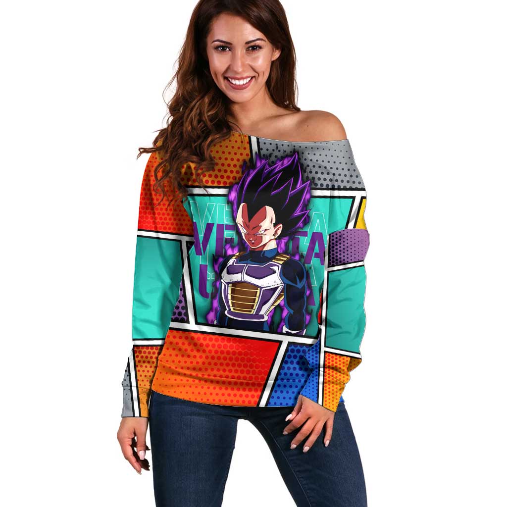- Dragon Ball Off Shoulder Sweater Anime Style