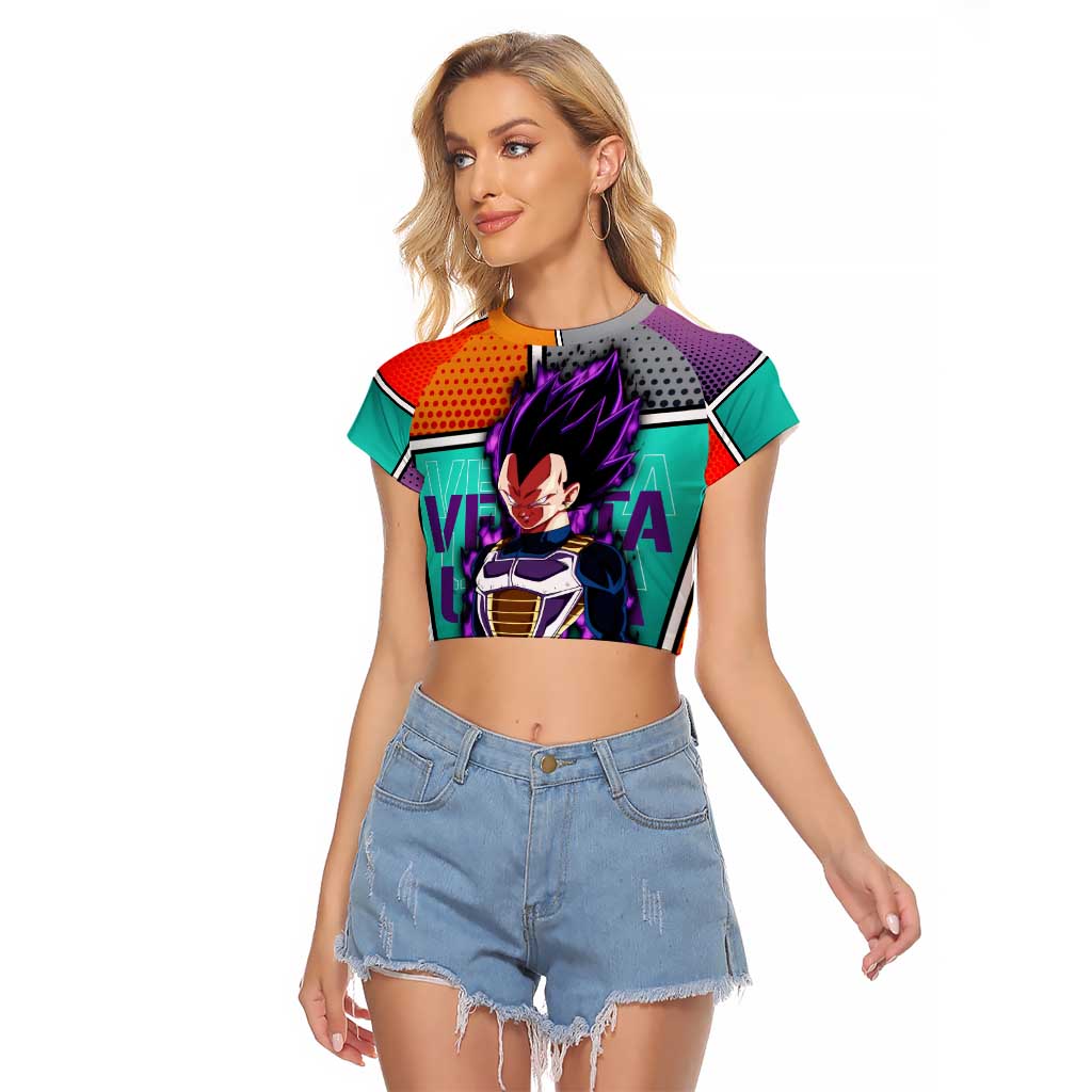- Dragon Ball Raglan Cropped T Shirt Anime Style
