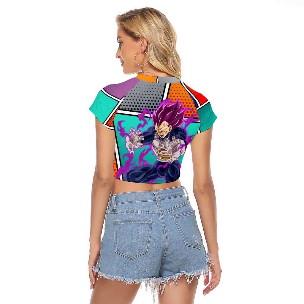- Dragon Ball Raglan Cropped T Shirt Anime Style