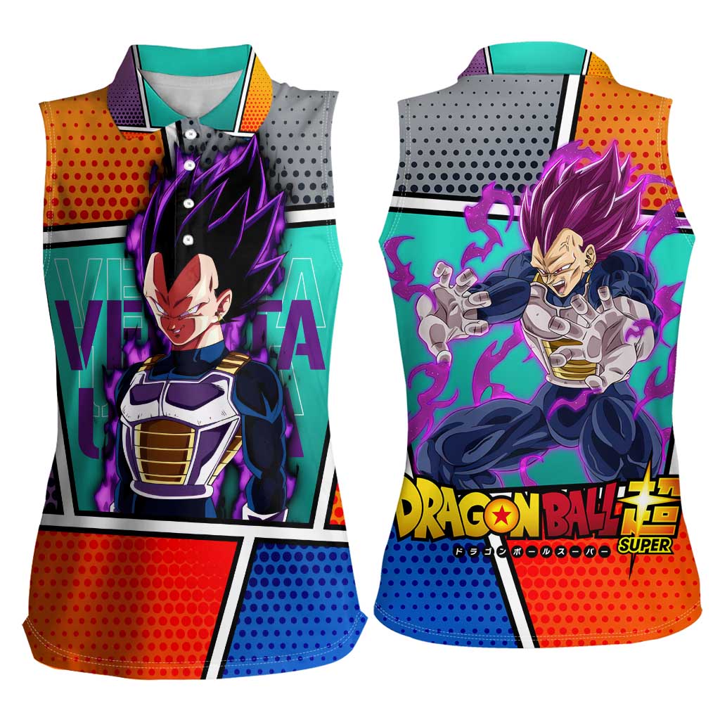 - Dragon Ball Women Sleeveless Polo Shirt Anime Style