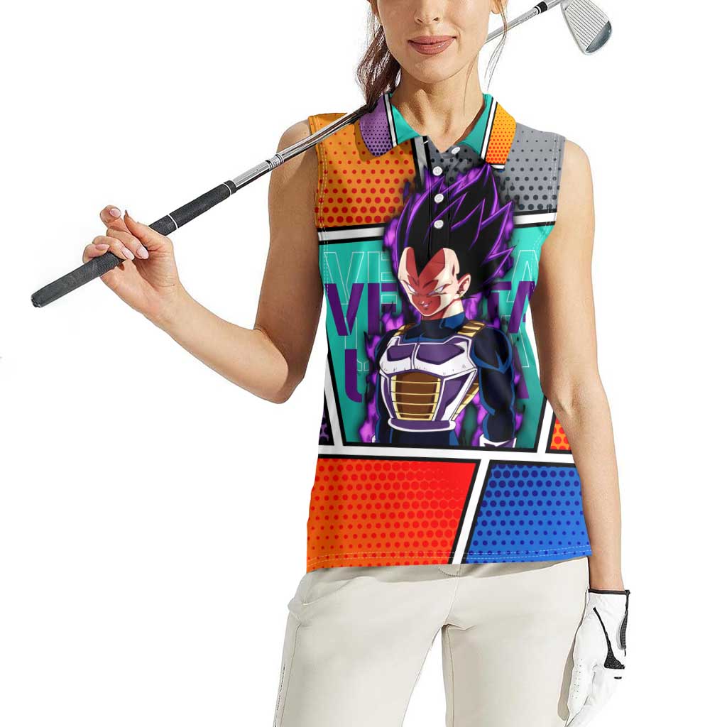 - Dragon Ball Women Sleeveless Polo Shirt Anime Style