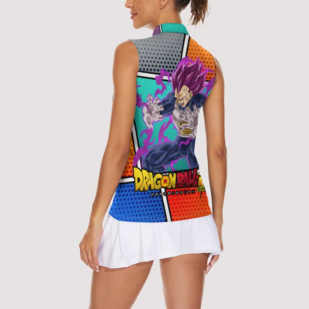 - Dragon Ball Women Sleeveless Polo Shirt Anime Style