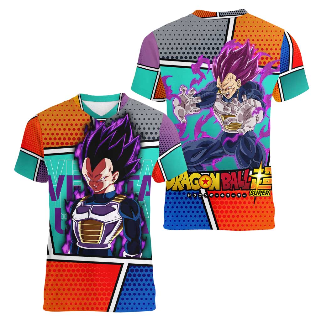 - Dragon Ball Women V-Neck T-Shirt Anime Style