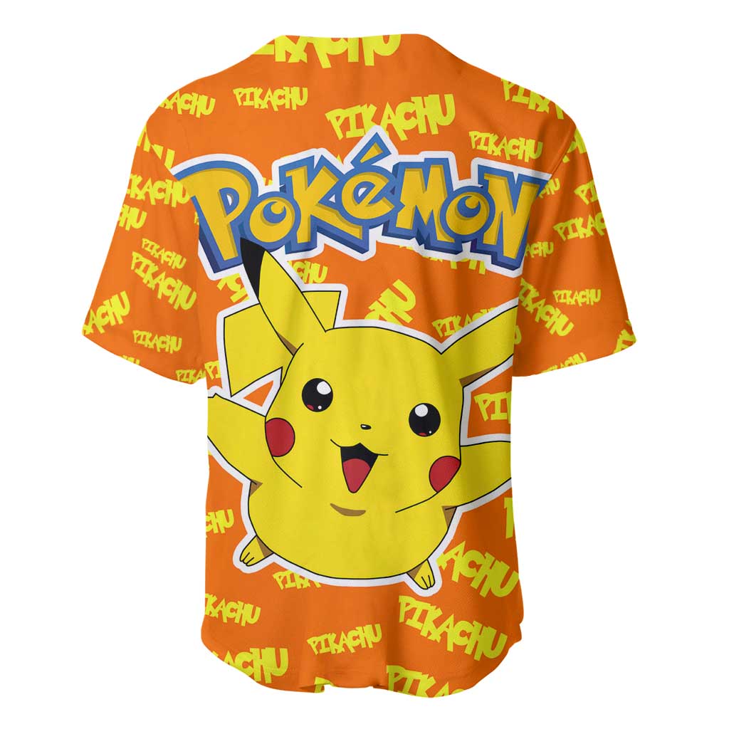 Pika Pika Chu - Pokémon Baseball Jersey Anime Style